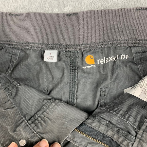 Carhartt Force Cargo Shorts Women's 2 Gray Relaxed Fit Ripstop Utility Pockets - Picture 4 of 11